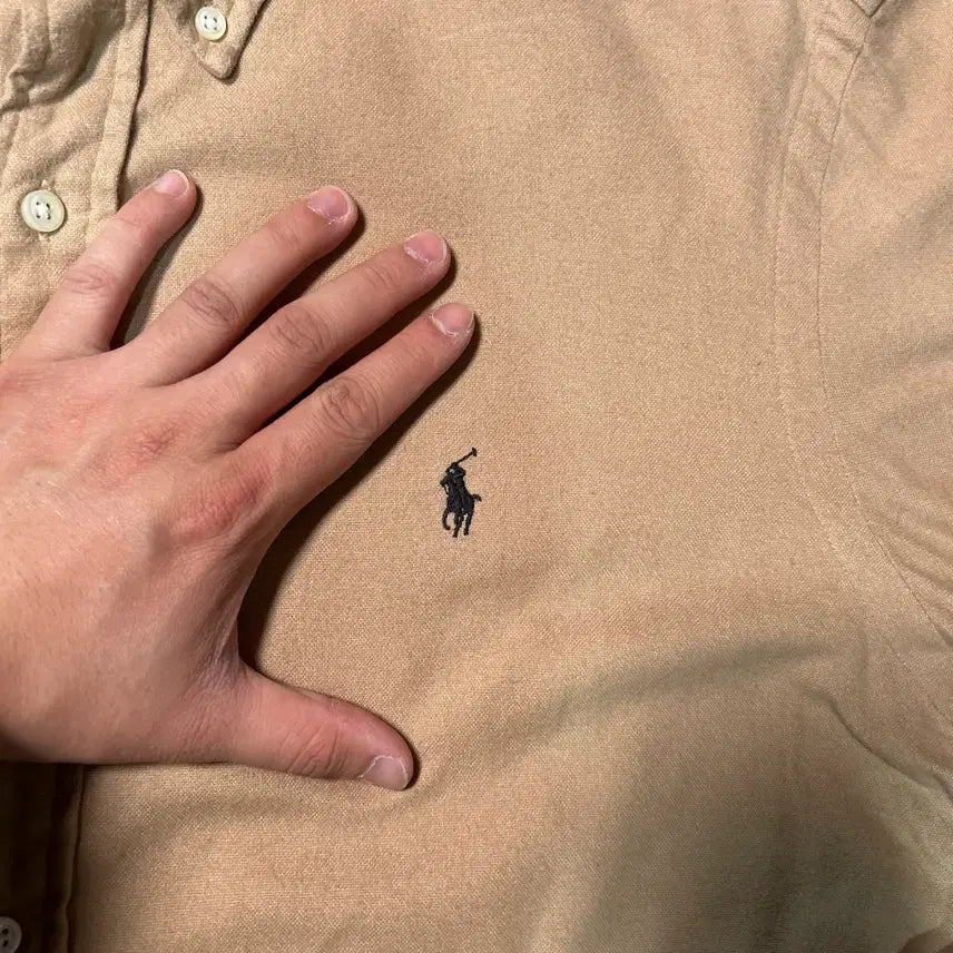 [BUNJANG] Polo Ralph Lauren Cotton Beige Shirt (XL) / [XL] 폴로 랄프로렌 코튼 베이지 셔츠