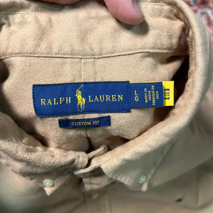 [BUNJANG] Polo Ralph Lauren Cotton Beige Shirt (XL) / [XL] 폴로 랄프로렌 코튼 베이지 셔츠