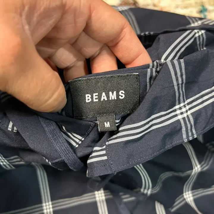 [BUNJANG] BEAMS Plaid Hooded Shirt Jacket / [XL] 빔즈 후드 체크셔츠