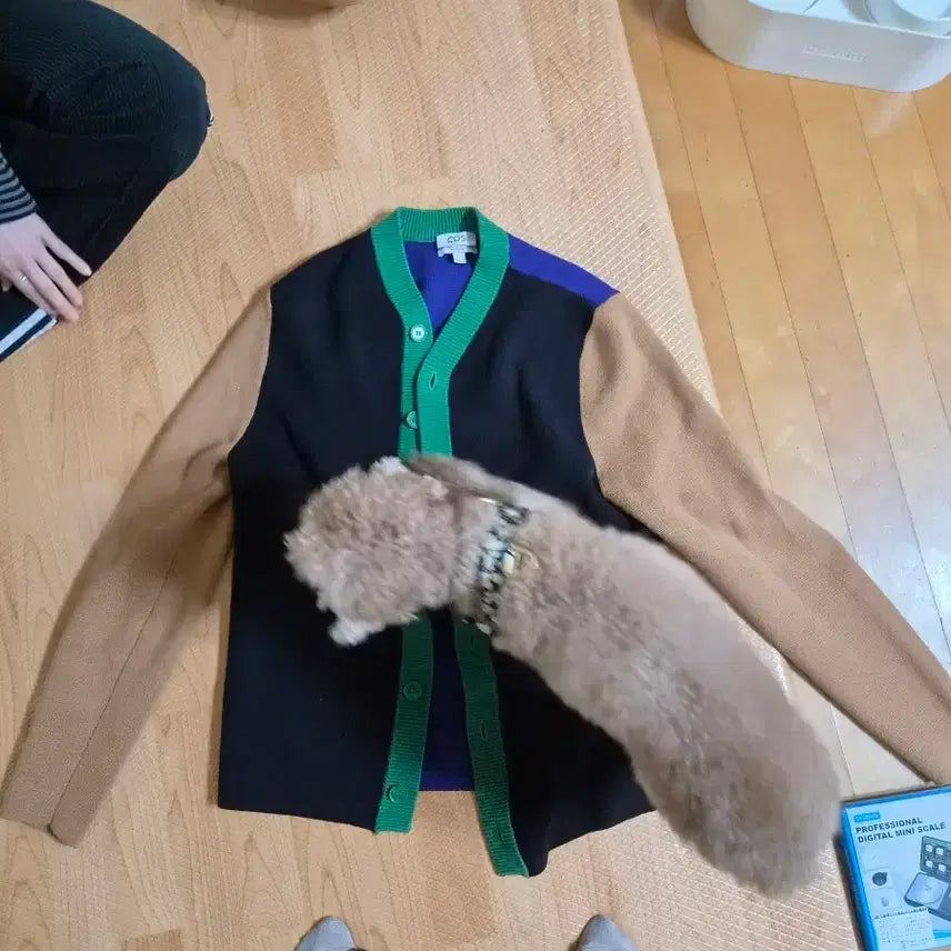 [BUNJANG] COS Color Block Cardigan / COS 컬러 블록 가디건