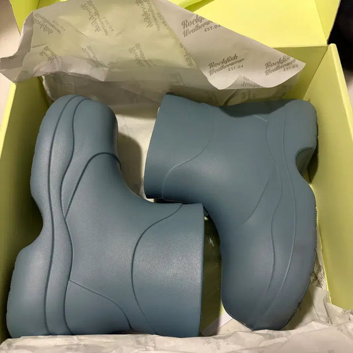 [BUNJANG] Rockfish Hayden Boots Blue Grey / 락피쉬 레인부츠