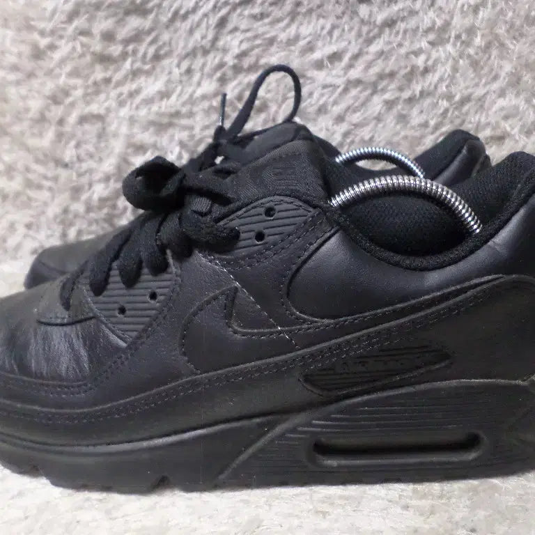 [BUNJANG] Nike Air Max 90 All Leather Triple Black Sneakers / 후루룩구제 265 나이키 에어맥스90 올레더 트리플블랙 운동화 중고 신발
