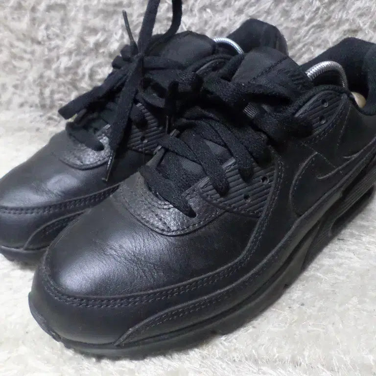 [BUNJANG] Nike Air Max 90 All Leather Triple Black Sneakers / 후루룩구제 265 나이키 에어맥스90 올레더 트리플블랙 운동화 중고 신발