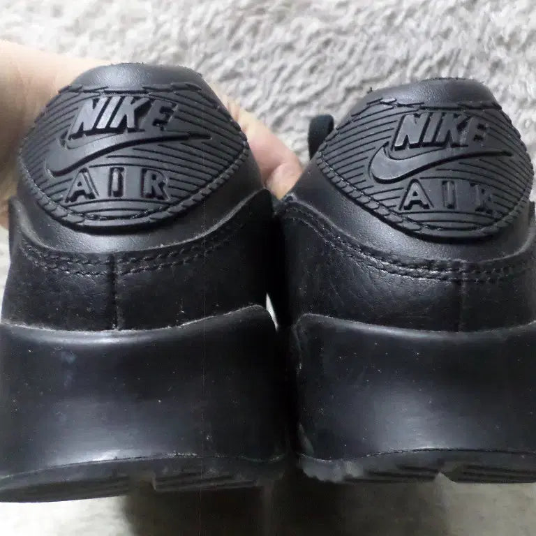 [BUNJANG] Nike Air Max 90 All Leather Triple Black Sneakers / 후루룩구제 265 나이키 에어맥스90 올레더 트리플블랙 운동화 중고 신발