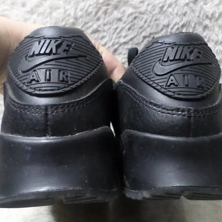 [BUNJANG] Nike Air Max 90 All Leather Triple Black Sneakers / 후루룩구제 265 나이키 에어맥스90 올레더 트리플블랙 운동화 중고 신발