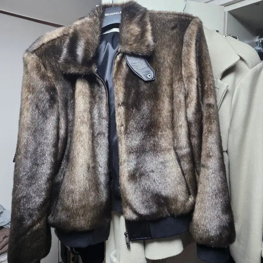 [BUNJANG] Munseon Fur Jacket L / 문선 퍼자켓 L