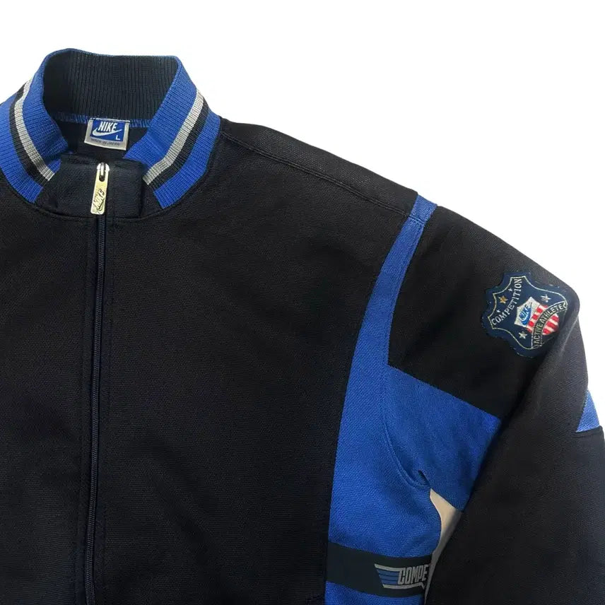 [BUNJANG] Nike 80s Japanese Active Athlete Black Track Jacket L / 나이키 80s 일본판 액티브 애슬릿 블랙트랙탑져지 L