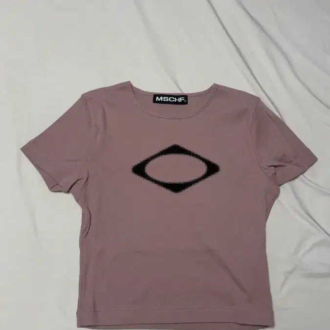 [SOLD OUT] 미스치프 롬버스 블러 미니 티셔츠 더스티 핑크 M