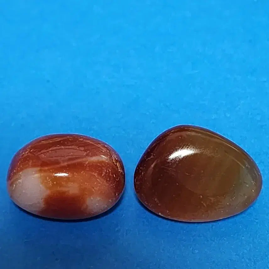[BUNJANG] Natural Crystal Black Agate Gemstone with Stand / 천연 크리스탈 흑 마노 원석 타원형+받침대