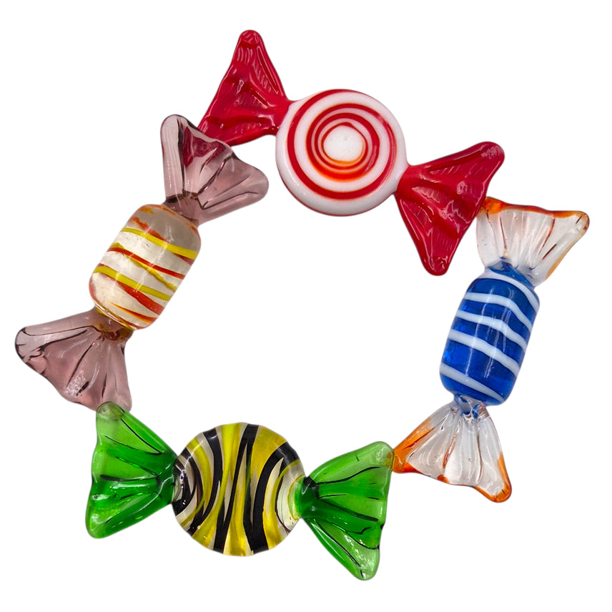 [BUNJANG] 1980s Italian Murano Hand-Blown Glass Candy Set (4 Pieces) / 80s 이탈리아 무라노 핸드블로운 빅 캔디 세트
