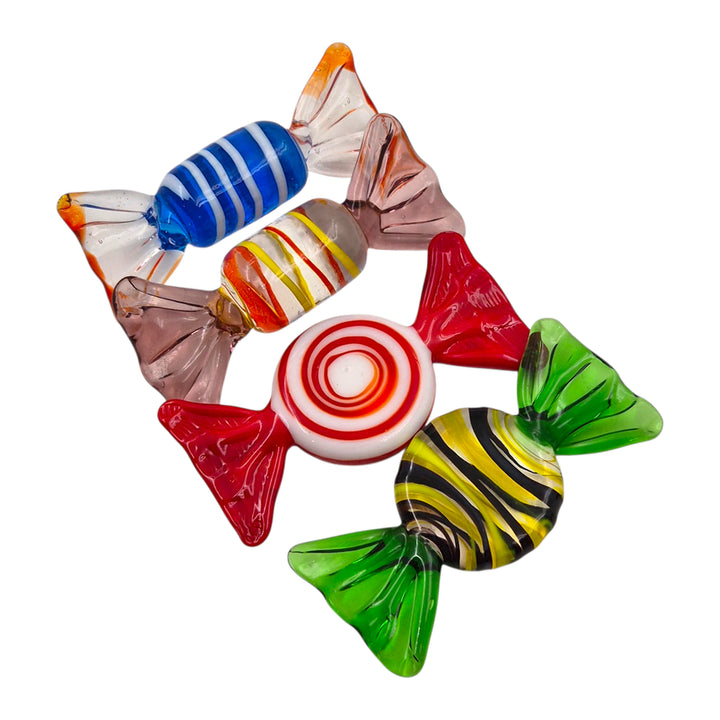 [BUNJANG] 1980s Italian Murano Hand-Blown Glass Candy Set (4 Pieces) / 80s 이탈리아 무라노 핸드블로운 빅 캔디 세트