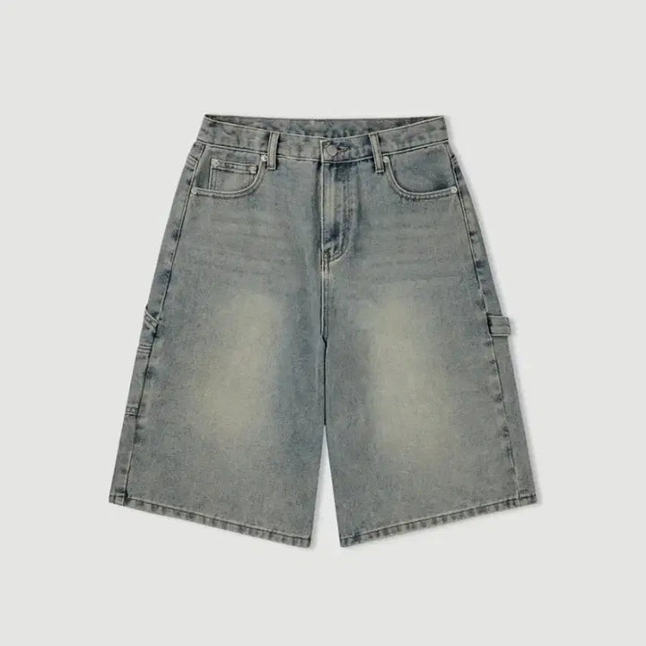 [BUNJANG] Unalloyed Code Women Higher Bermuda Denim Pants (Green Blue) / 어널러코드우먼 하이어 버뮤다 데님 팬츠 (그린블루)