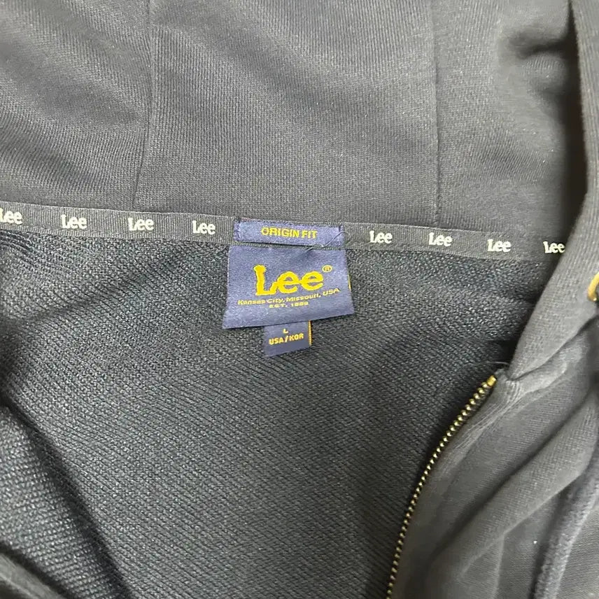 [BUNJANG] Lee Navy Hoodie Zip-Up / Lee 리 후드집업 네이비