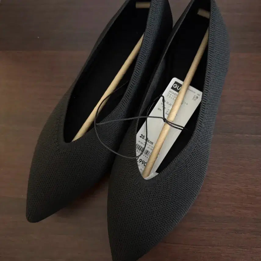 [BUNJANG] GU Washable Knit Flat Shoes Black 250 / GU 워셔블 니트 플랫 블랙 250