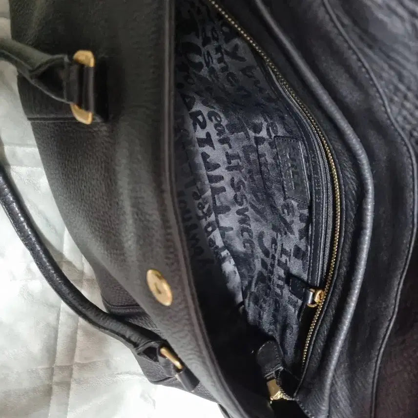 [BUNJANG] JILLSTUART Black Leather Tote Bag Shoulder Bag / 질바이질스튜어트 블랙 가죽 토트백 숄더백