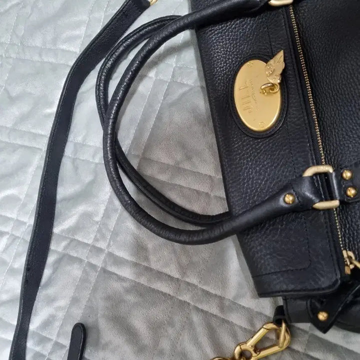 [BUNJANG] JILLSTUART Black Leather Tote Bag Shoulder Bag / 질바이질스튜어트 블랙 가죽 토트백 숄더백