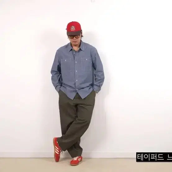 [BUNJANG] OEM Factory Plack Collaboration Chambray Shirt + Fatigue Pants Set / 오에이엠 팩토리 플랙 콜라보 샴브레이셔츠 +퍼티그팬츠