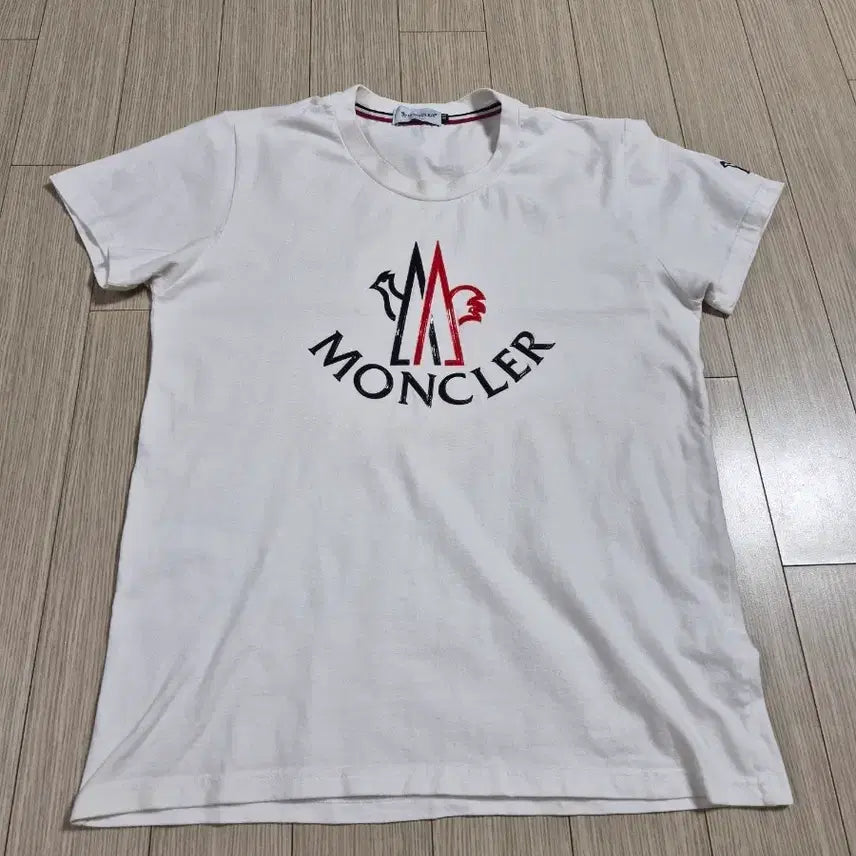 [BUNJANG] Moncler Logo White T-Shirt / 몽클레어 로고 화이트 반팔 티셔츠