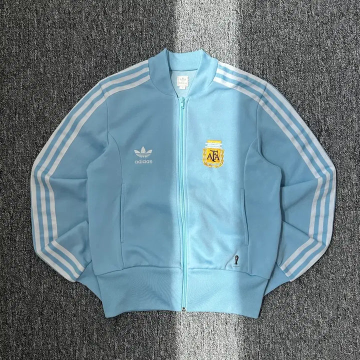[BUNJANG] Adidas Argentina Sky Blue Track Top Jersey / 아디다스 아르헨티나 스카이블루 트랙탑 져지
