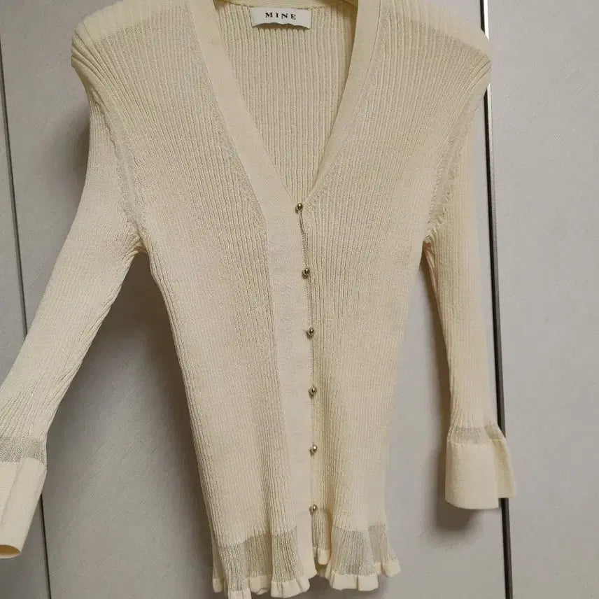 [BUNJANG] Hansum Mine Ribbed Cardigan / 한섬 마인 골지 가디건