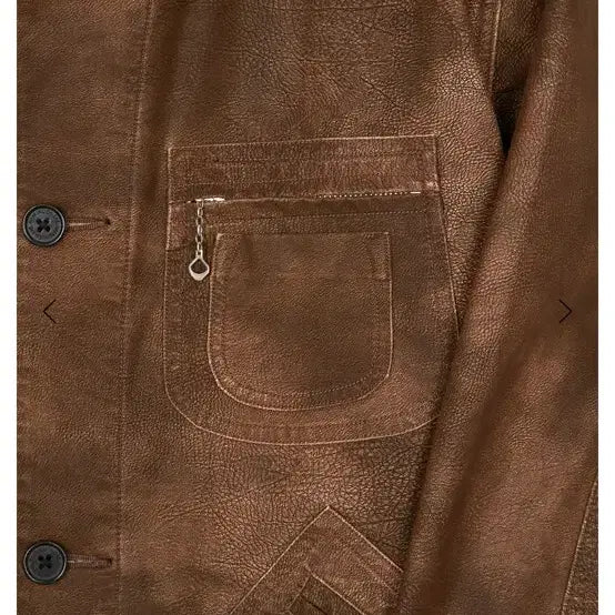 [BUNJANG] 다이리쿠 DAIRIKU Artificial Leather 헌팅 자켓 / 다이리쿠 DAIRIKU Artificial Leather 헌팅 자켓