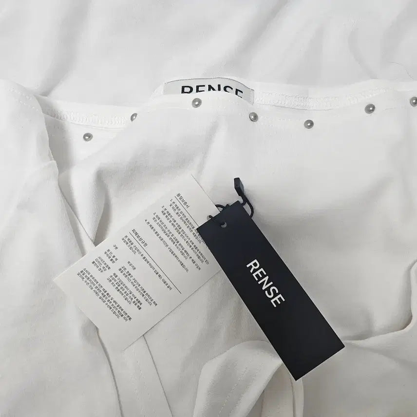 [BUNJANG] Rensse Stud Tie Top White / 새상품-렌세 Stud Tie Top White