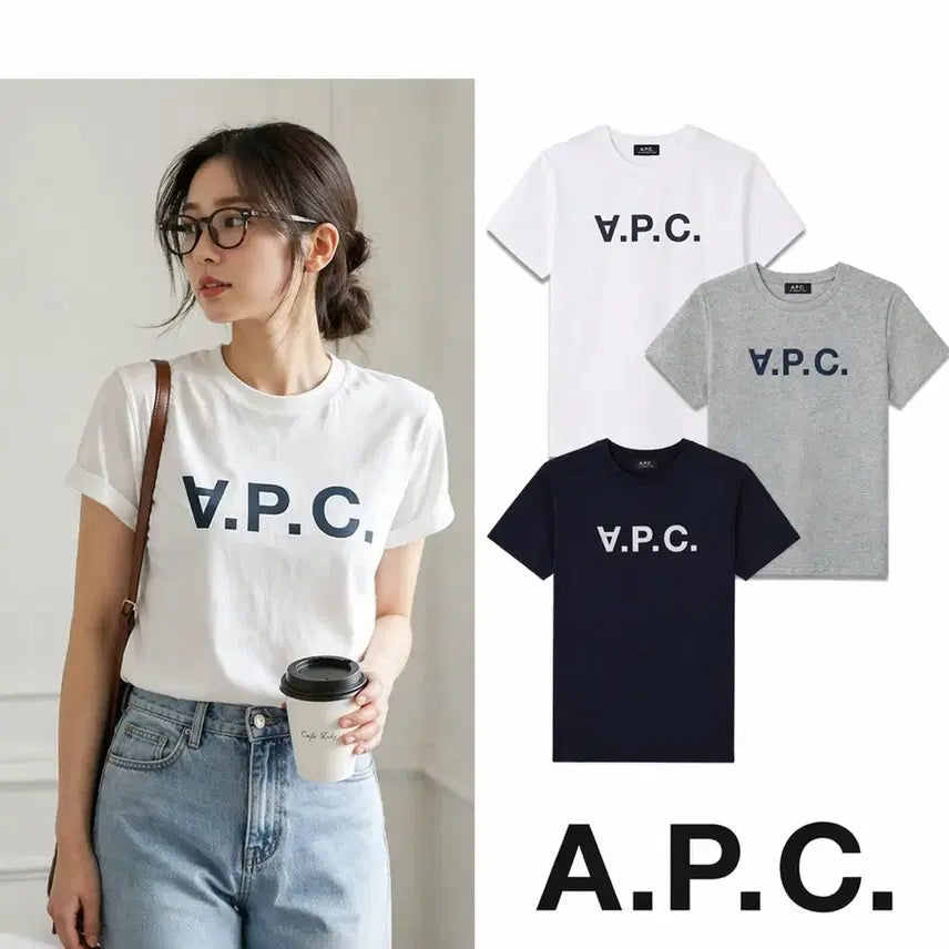 [BUNJANG] A.P.C. V.P.C. Logo Short Sleeve T-Shirt / A.P.C. V.P.C. 로고 반팔 티셔츠. 남녀공용