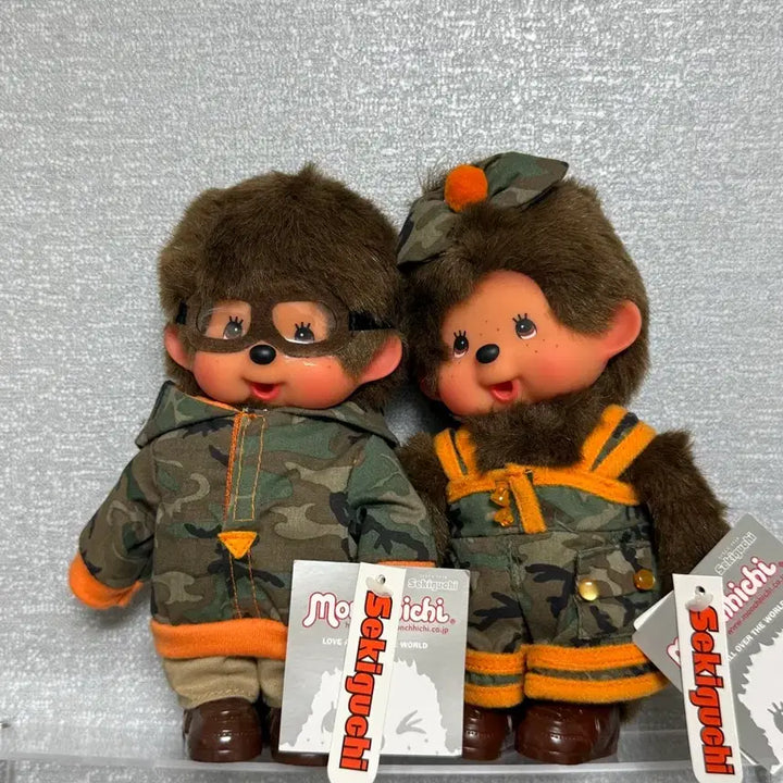 [BUNJANG] Sekiguchi Monchhichi Military Camouflage Set / 세키구치 몬치치 인형 카모플라쥬 | 밀리터리 몬치치 세트 | 고전 몬치치