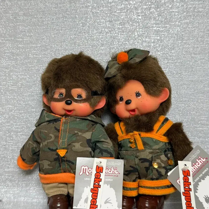 [BUNJANG] Sekiguchi Monchhichi Military Camouflage Set / 세키구치 몬치치 인형 카모플라쥬 | 밀리터리 몬치치 세트 | 고전 몬치치