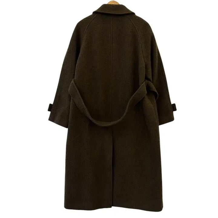 [BUNJANG] Mutestand Wool Blend Bouclé Balmacaan Robe Coat Brown M / 무탠다드 울 블렌드 부클 발마칸 로브 코트 브라운 M 정품