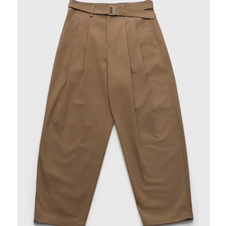 [BUNJANG] Veid Double Pleats Belted Trousers Deep Camel Size 1 / veiyd 더블 플리츠 벨티드 트라우저 딥카멜 1 새상품 (베이지팬츠)