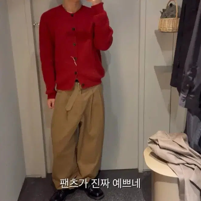 [BUNJANG] Veid Double Pleats Belted Trousers Deep Camel Size 1 / veiyd 더블 플리츠 벨티드 트라우저 딥카멜 1 새상품 (베이지팬츠)