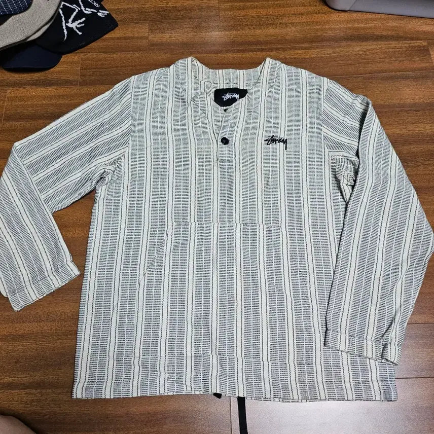 [BUNJANG] Stussy Striped Long Sleeve Shirt / 스투시 스트라이프 긴팔