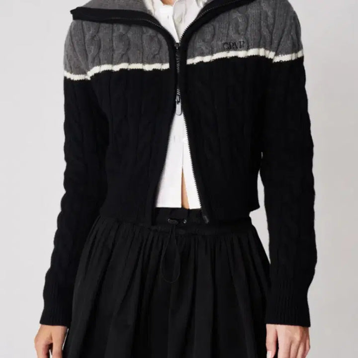 [BUNJANG] GROVE Jay Knit Zip-up Cardigan / GROVE 그로브 제이 니트집업 블랙 그레이