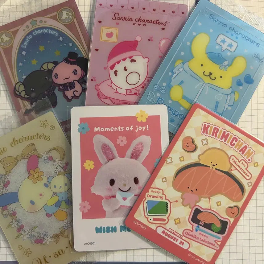 [BUNJANG] Sanrio Character Card Set / 산리오 카드 세트 :: 폼폼푸린, 위시미멜, 우사하나 등등