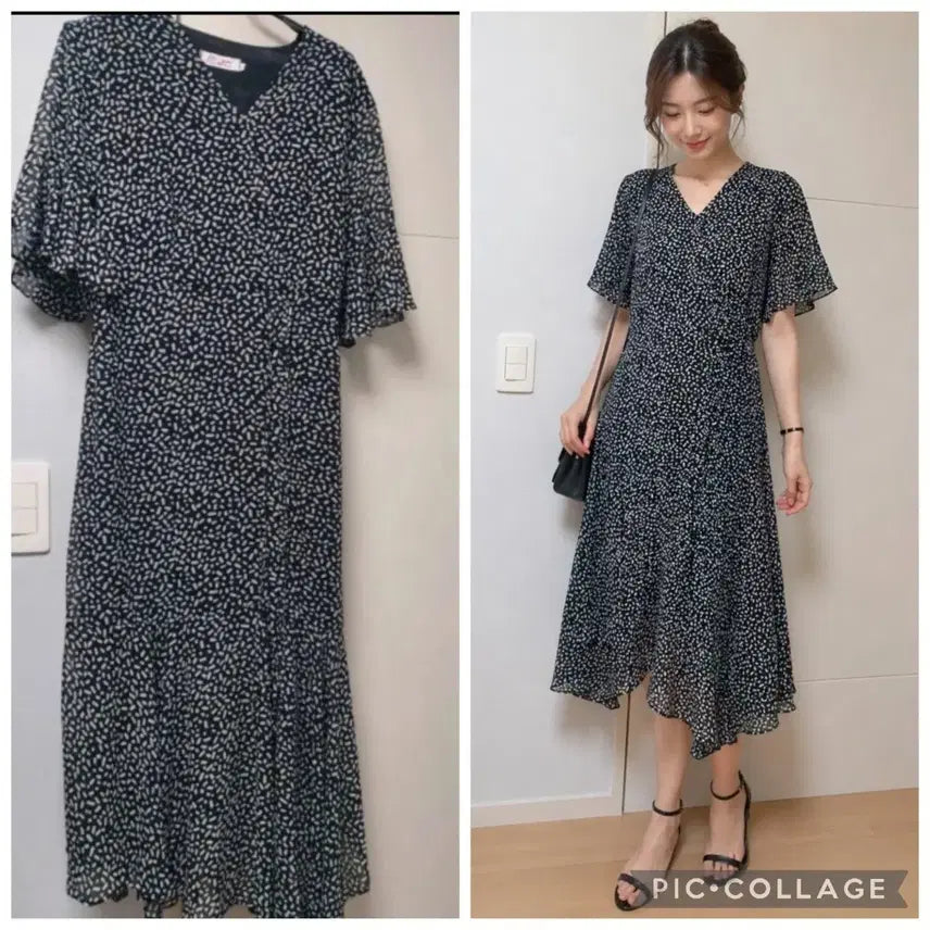 [BUNJANG] Floral Pattern Long Dress / 플라워 패턴 롱 원피스