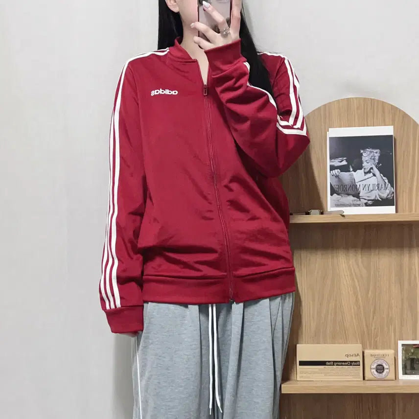 [BUNJANG] Adidas Deep Red MTS Jersey (M) / [정품] 아디다스 딥레드 MTS 일자로고 져지 [ M ]