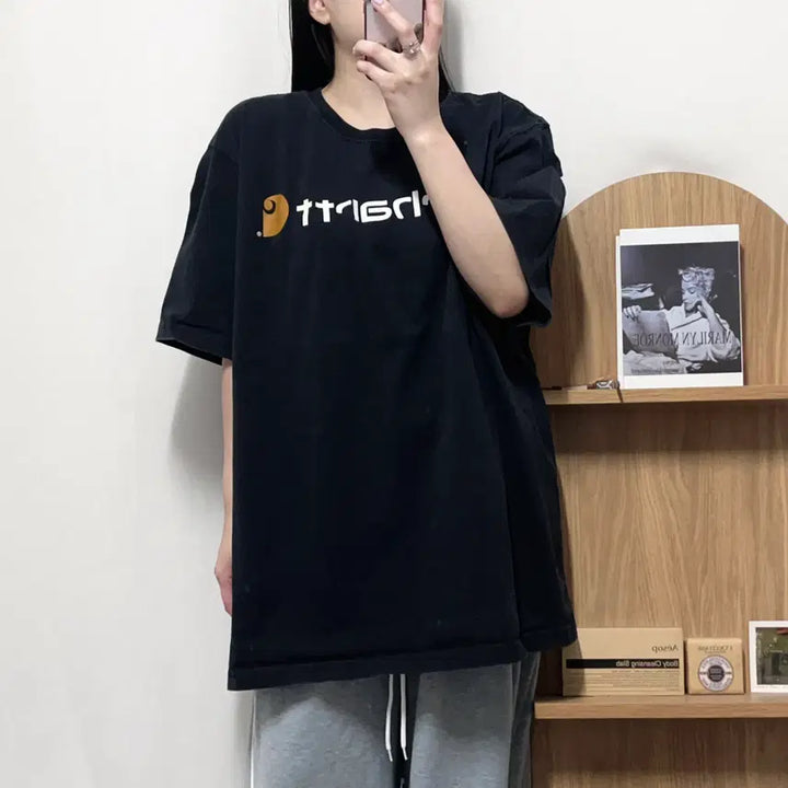 [BUNJANG] Carhartt Black Big Logo Short Sleeve T-shirt (XL) / [정품] 칼하트 블랙 빅로고 반팔티 [ 오리지널XL ]