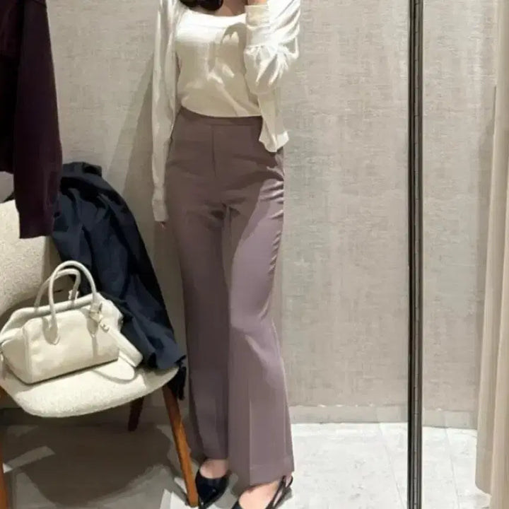 [BUNJANG] Sie Mauve Brown Bootcut Slacks XS / 시에 sie 모브브라운 부츠컷 슬랙스 xs