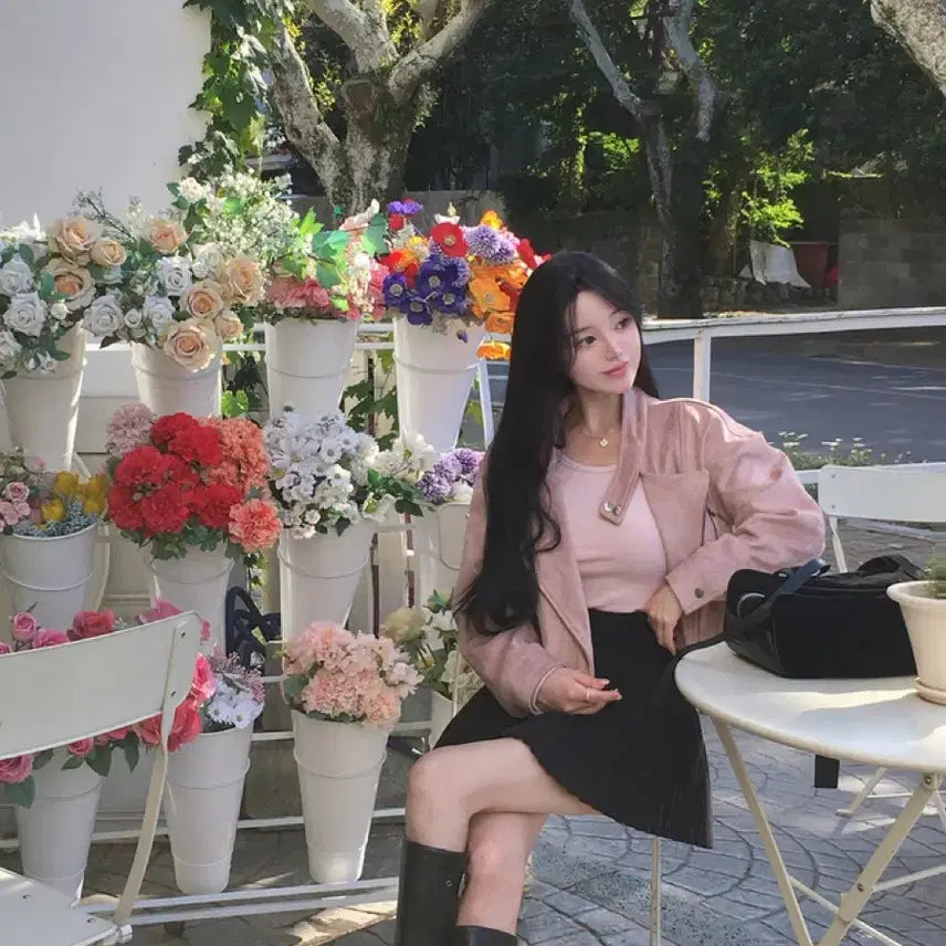 [BUNJANG] 메이윤(MAYOON) 스웨이드 셋업 핑크 새상품 / 메이윤 스웨이드 셋업 핑크 새상품