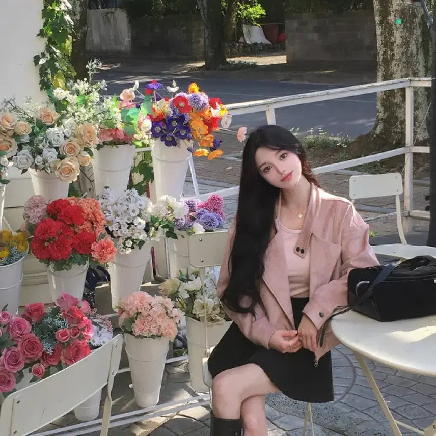 [BUNJANG] 메이윤(MAYOON) 스웨이드 셋업 핑크 새상품 / 메이윤 스웨이드 셋업 핑크 새상품