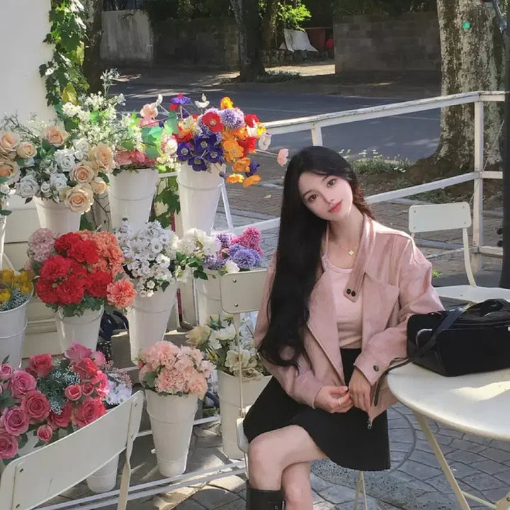 [BUNJANG] 메이윤(MAYOON) 스웨이드 셋업 핑크 새상품 / 메이윤 스웨이드 셋업 핑크 새상품