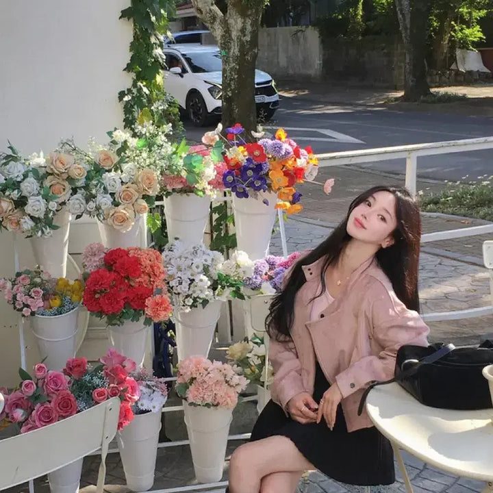 [BUNJANG] 메이윤(MAYOON) 스웨이드 셋업 핑크 새상품 / 메이윤 스웨이드 셋업 핑크 새상품