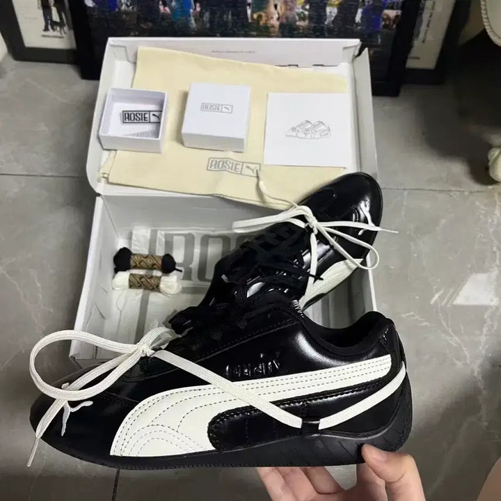 [BUNJANG] Puma x Rosé Speedcat PRM Black Warm White Shoes (230mm) / (W) 푸마 x 로제 스피드캣 PRM 블랙 웜 화이트 230MM