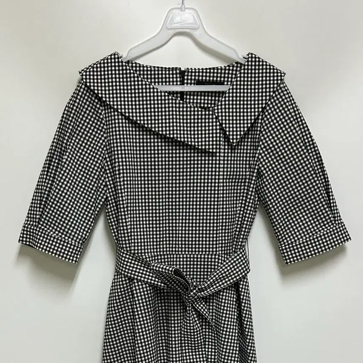 [BUNJANG] The IZZAT Sailor Collar Belted Check Long Dress Women&