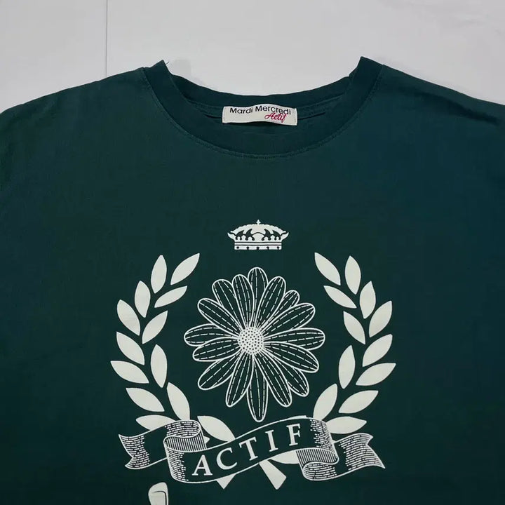 [BUNJANG] Mardi Mercredi Green Short Sleeve T-Shirt / [정품] 마르디메크르디 그린 반팔티 [ FREE ]