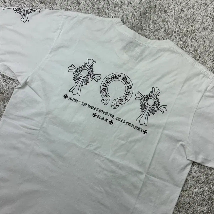 [SOLD OUT] [L] 백화점판 정품 크롬하츠 멀티로고 반팔 화이트