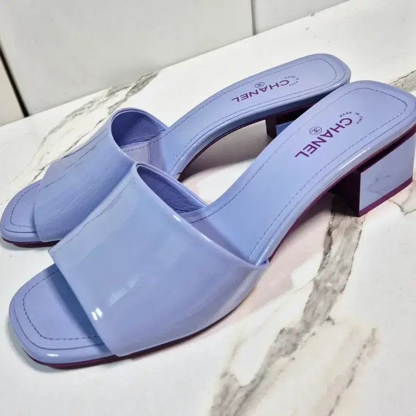 [BUNJANG] Chanel Patent Mule Slippers Sandals 38 / (정품) 샤넬 페이턴트 뮬 슬리퍼 샌들 38