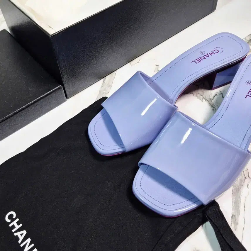 [BUNJANG] Chanel Patent Mule Slippers Sandals 38 / (정품) 샤넬 페이턴트 뮬 슬리퍼 샌들 38