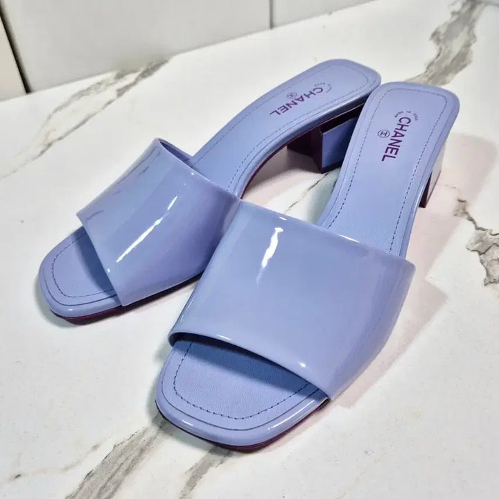 [BUNJANG] Chanel Patent Mule Slippers Sandals 38 / (정품) 샤넬 페이턴트 뮬 슬리퍼 샌들 38